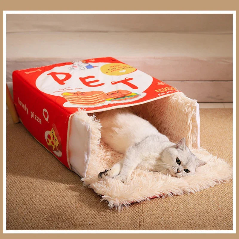 Catfri® CatBed: Hyggelig Indelukket Rektangulær Skjulested KatteSeng