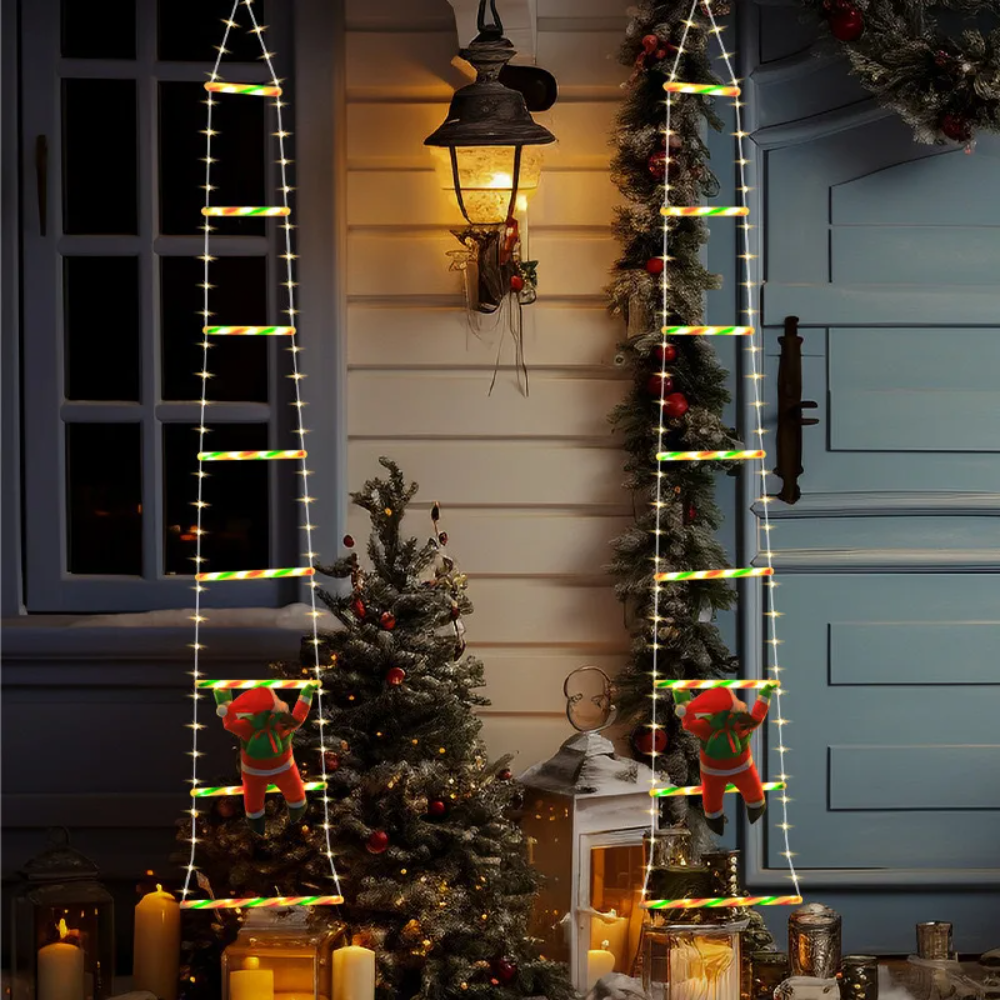 Ledsen™ ChristmasLadder: Holdbar Udendørs LED Jul Stige Lys Visning