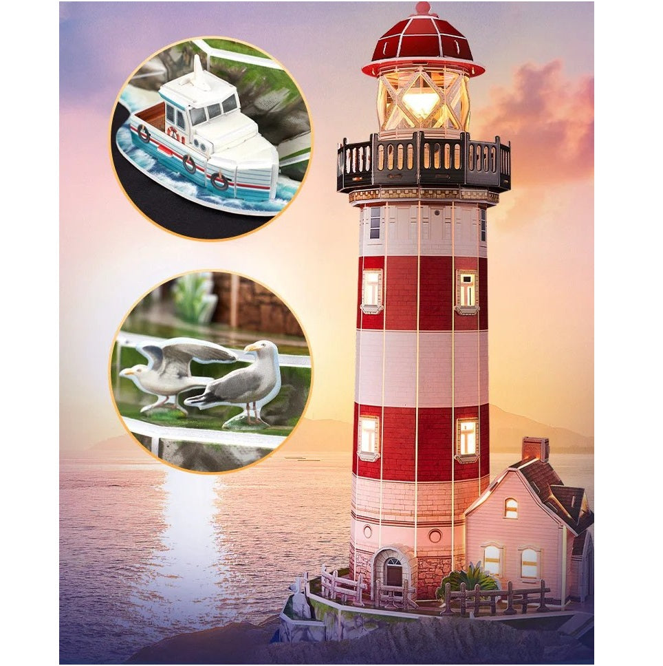 Kletshuts™ LighthouseSet: Kyst Fyrtårn Byggeklods Udstillingsmodel