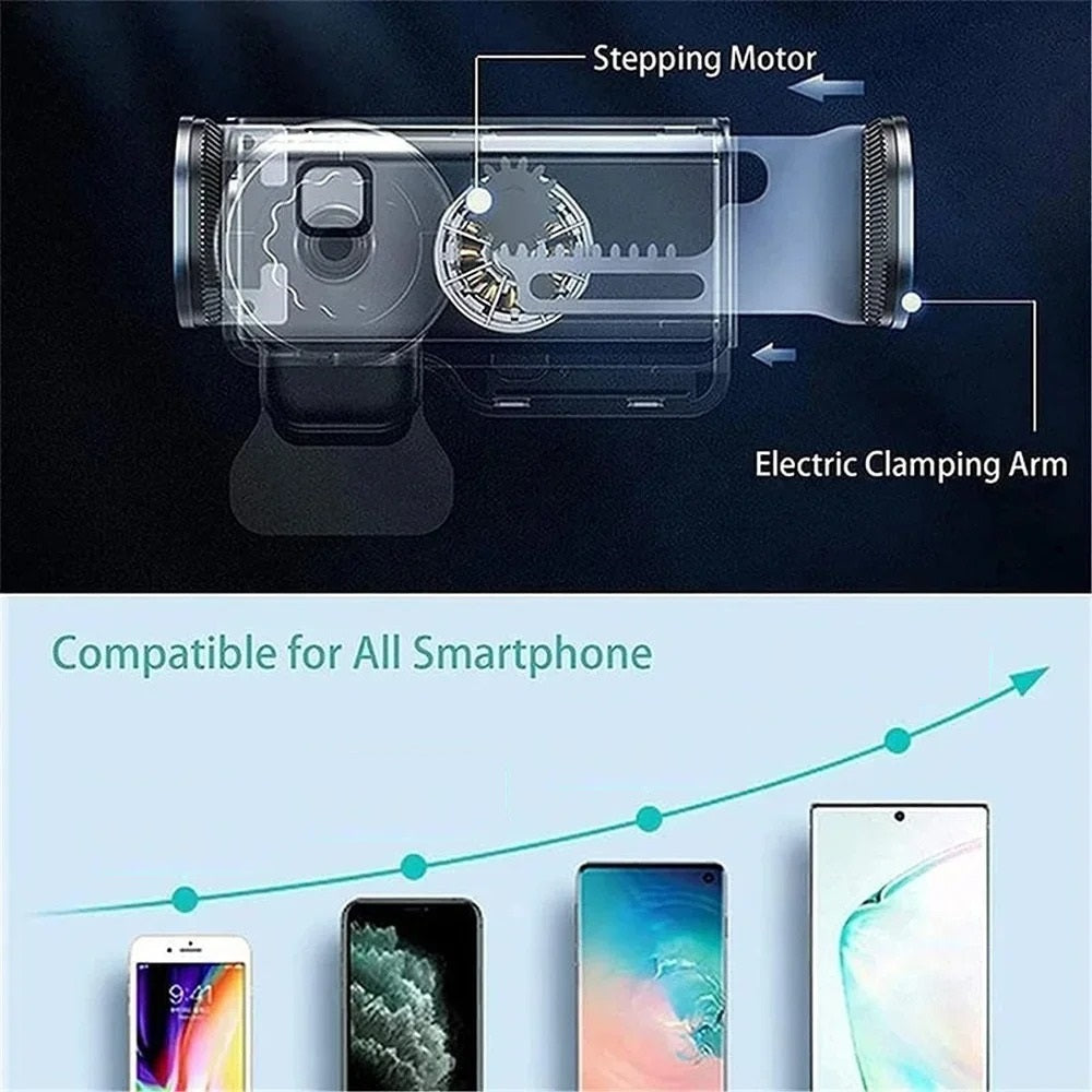 Holder360° PhoneClamp: Automatisk Klemme Til Instrumentbræt Og Telefonholder Til Luftventil