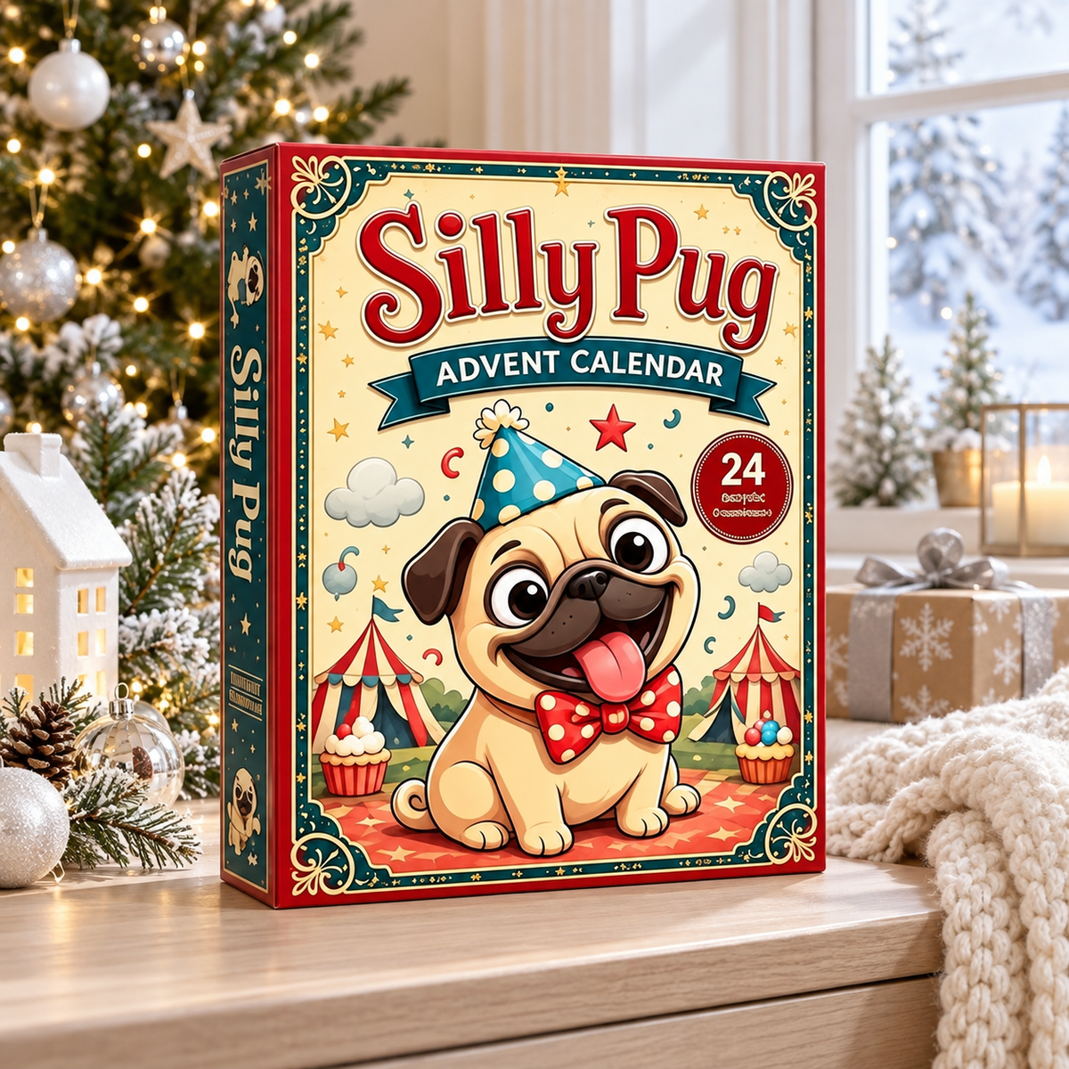 Kletshuts™ DogAdvent - Charmerende Ferie Hund 2D Akryl Adventskalender