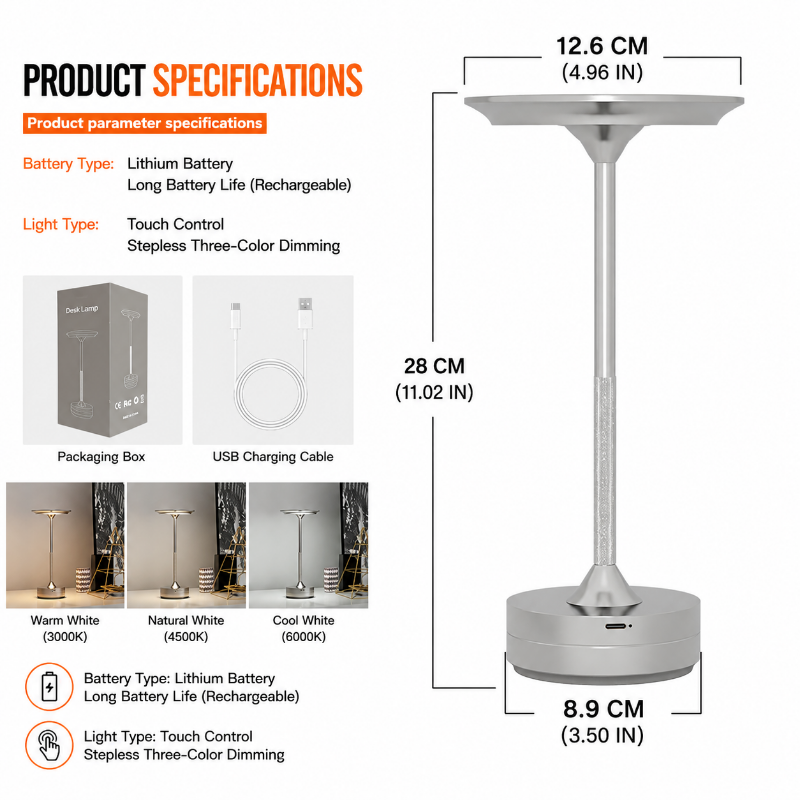 Ledsen™ LuxeLamp: Moderne Elegant Natlampe Bord Touch Lampe