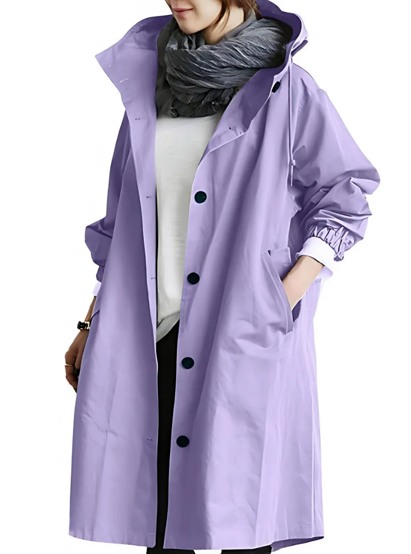 Icone™ ElegantCoat - All-Weather Let Komfort Hætte Elegant Frakke
