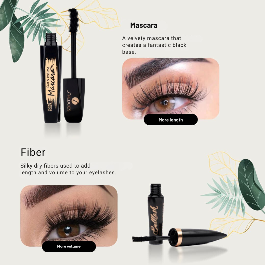 LashMascara 1+2 GRATIS: Ultra Sort Ekstra Volumen Øjenvippemascara