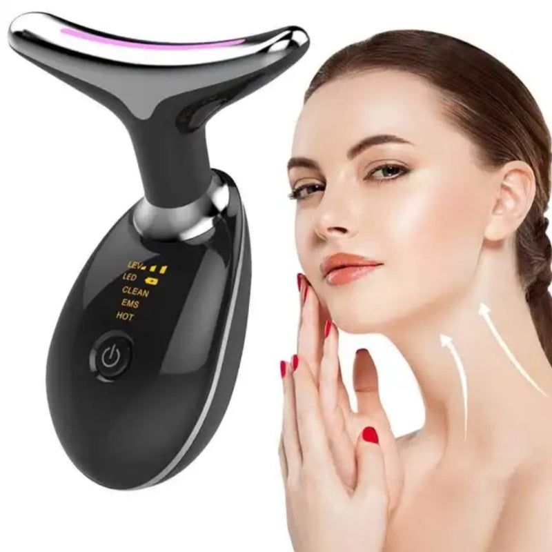 SkinMassager - Ansigt Og Nakke Hudløftningsmassageapparat Og Fastgørende Skønhedsværktøj