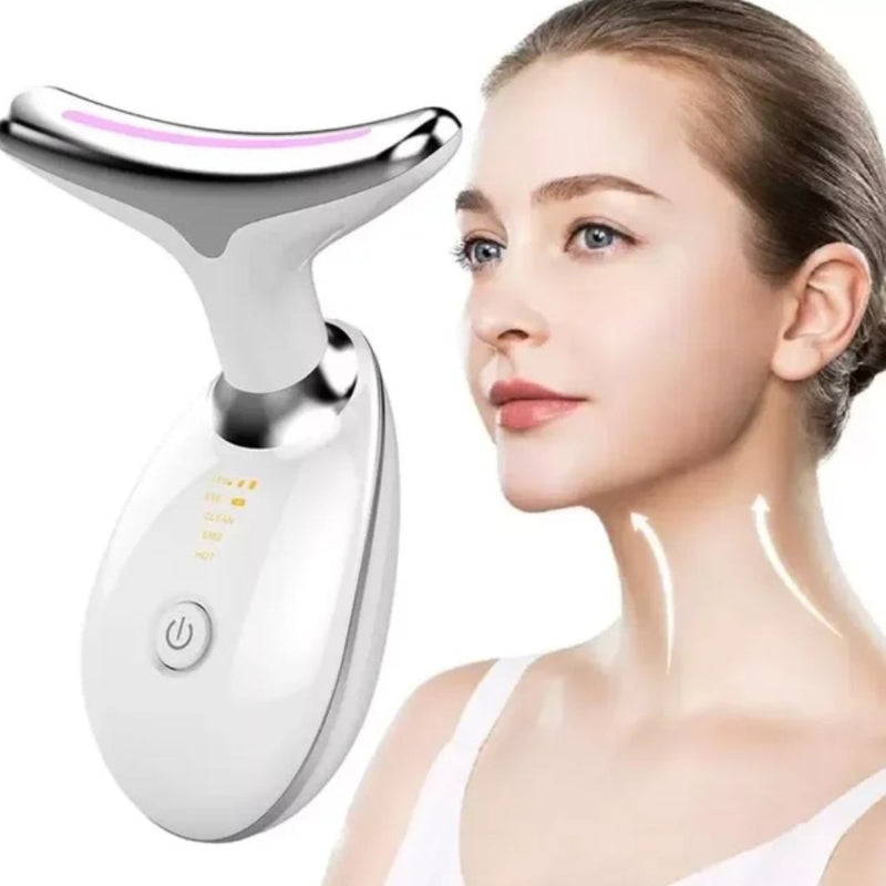 SkinMassager - Ansigt Og Nakke Hudløftningsmassageapparat Og Fastgørende Skønhedsværktøj