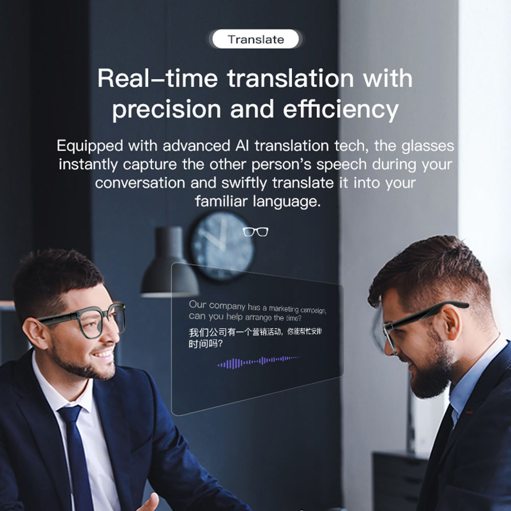 SmartVision - Moderne Design AI Briller Smart Vision Håndfri Kamera