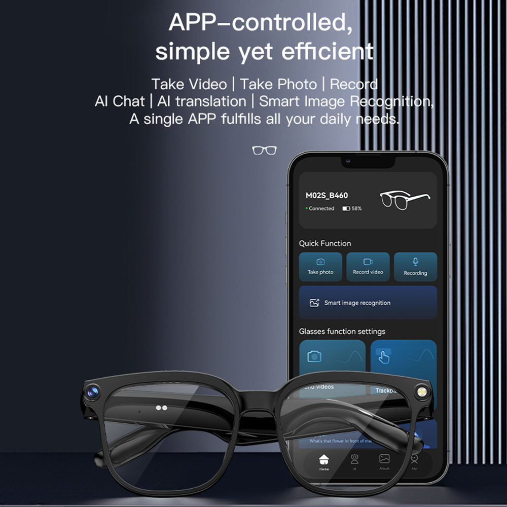SmartVision - Moderne Design AI Briller Smart Vision Håndfri Kamera