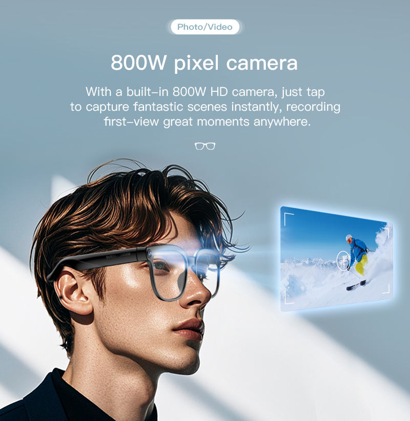 SmartVision - Moderne Design AI Briller Smart Vision Håndfri Kamera
