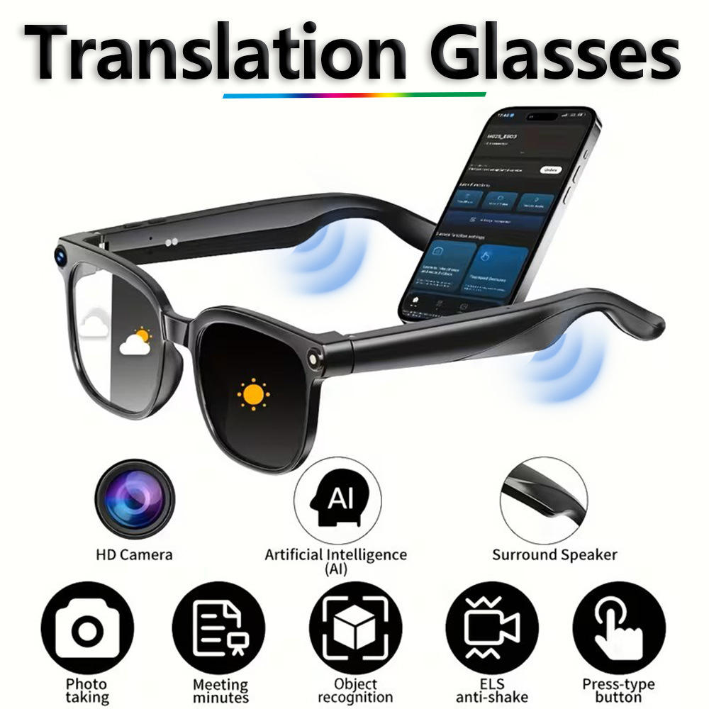 SmartVision - Moderne Design AI Briller Smart Vision Håndfri Kamera