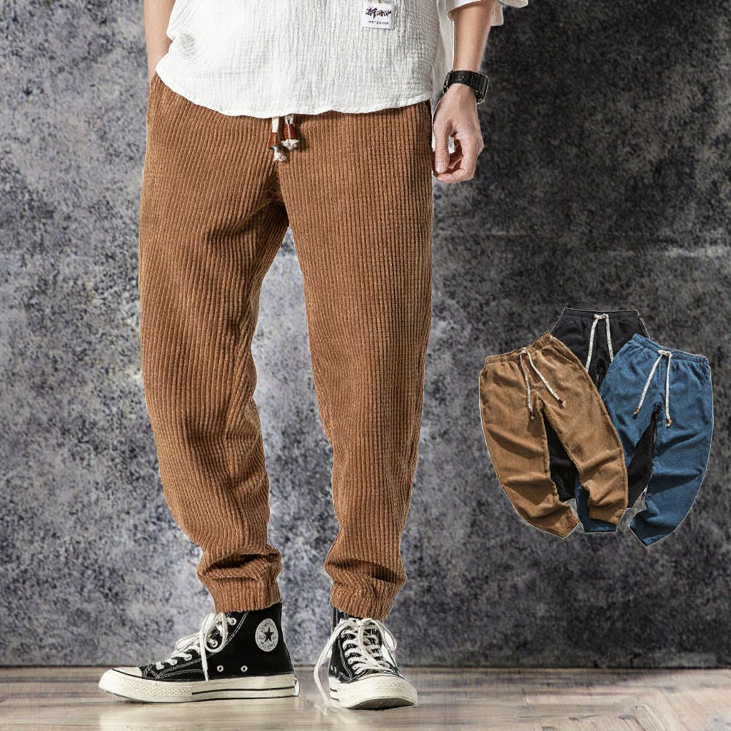 Icone™ StreetPants: Afslappet Fit Corduroy Komfort Street Style Bukser