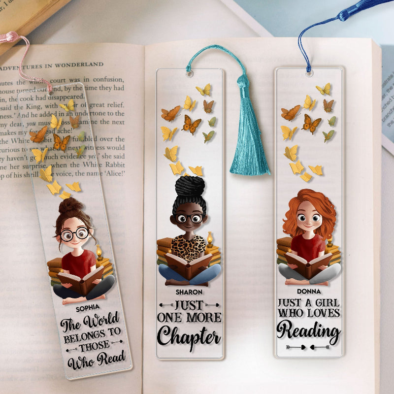 AcrylicBookmark - Elegant Design Personliggjort Akryl Læseholder Med Tilpasset Navn