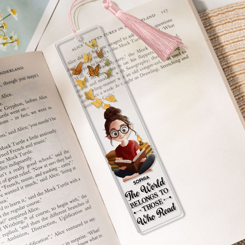 AcrylicBookmark - Elegant Design Personliggjort Akryl Læseholder Med Tilpasset Navn
