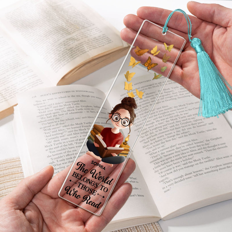 AcrylicBookmark - Elegant Design Personliggjort Akryl Læseholder Med Tilpasset Navn