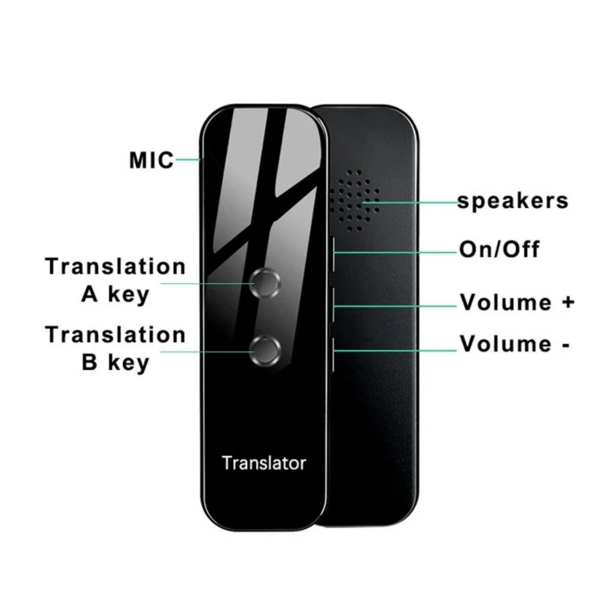 VoiceTranslator - Bærbar Sprog Stemmeoversætter Kommunikationsenhed