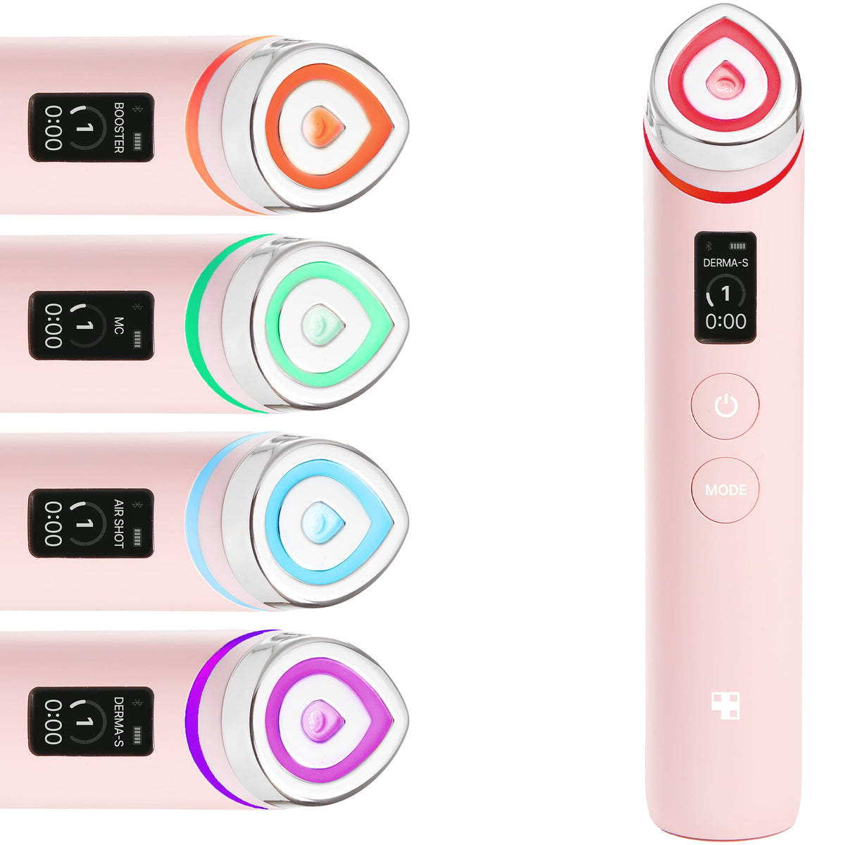 Ansigtsapparat med 4 tilstande, mikrostrøm, sonisk vibration og LED