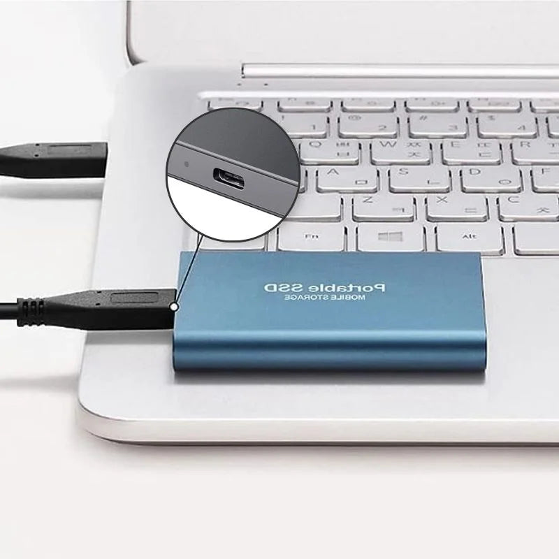 Bærbar ekstern SSD i aluminium med højhastighedsdataoverførsel