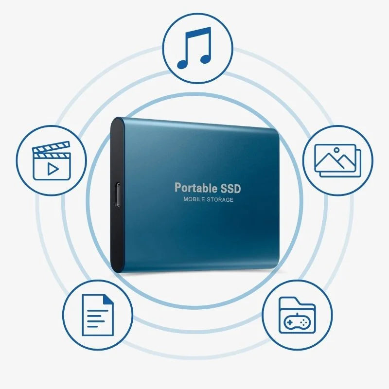 Ekstern SSD-harddisk – Bærbar USB-harddisk i aluminiumskabinet