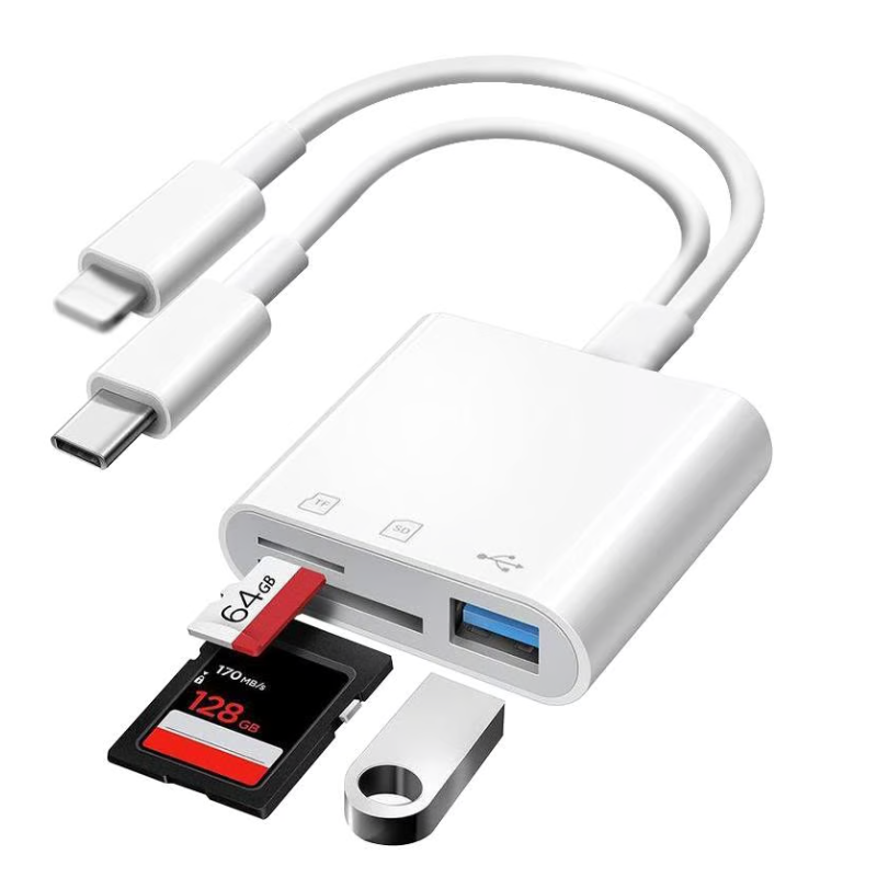 ChipReader - 3 i 1 Dobbelt Port Gadget Kort Læser