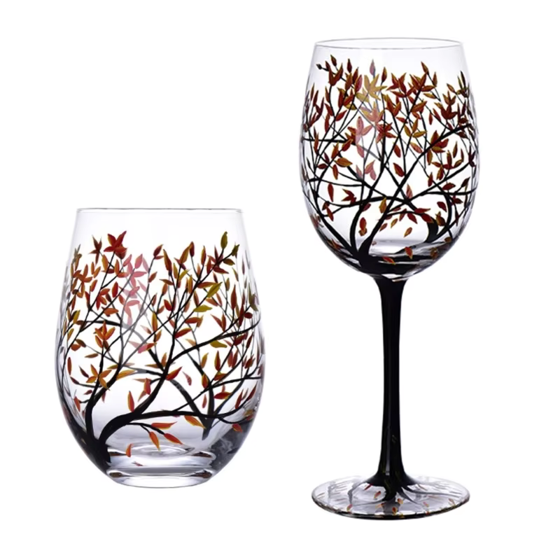 SeasonsGlass - Fire  Årstider Træ Vin Glas