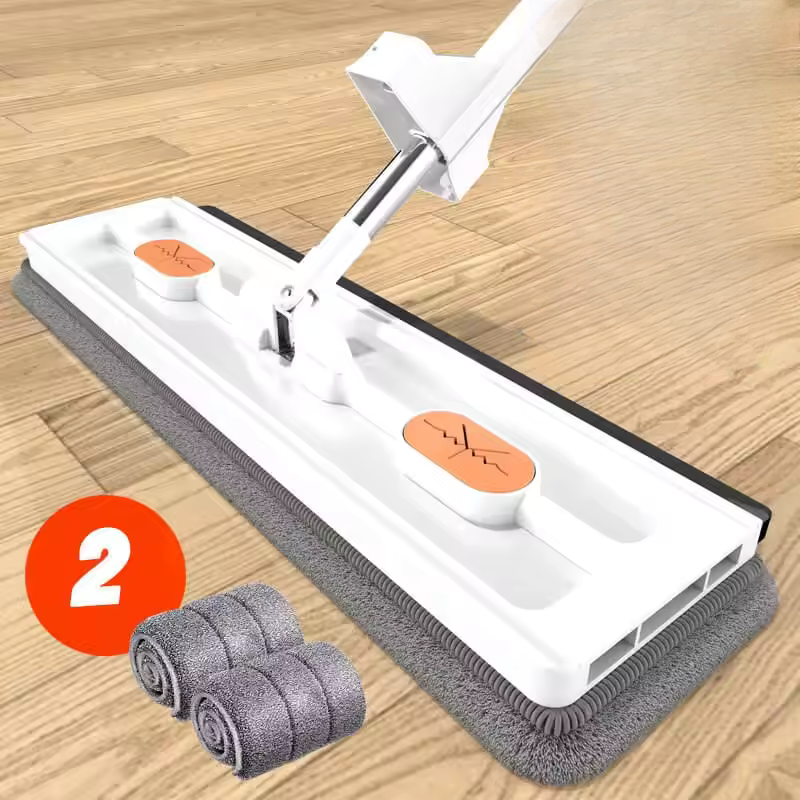 Cleaner Pro° RotatingMop: Stærk Håndtag Nem Rengøring 360° Roterende Flad Moppe