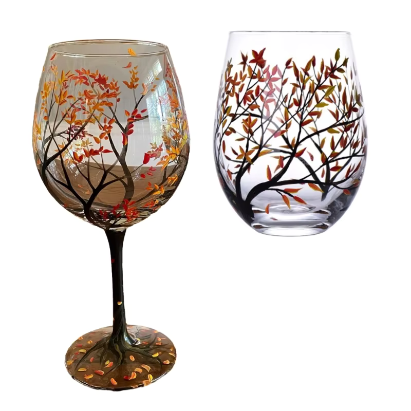 SeasonsGlass - Fire  Årstider Træ Vin Glas
