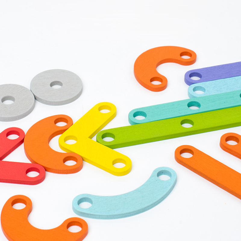 Kletshuts™ PuzzleBoard - Montessori Træpuslespil Plade Sæt