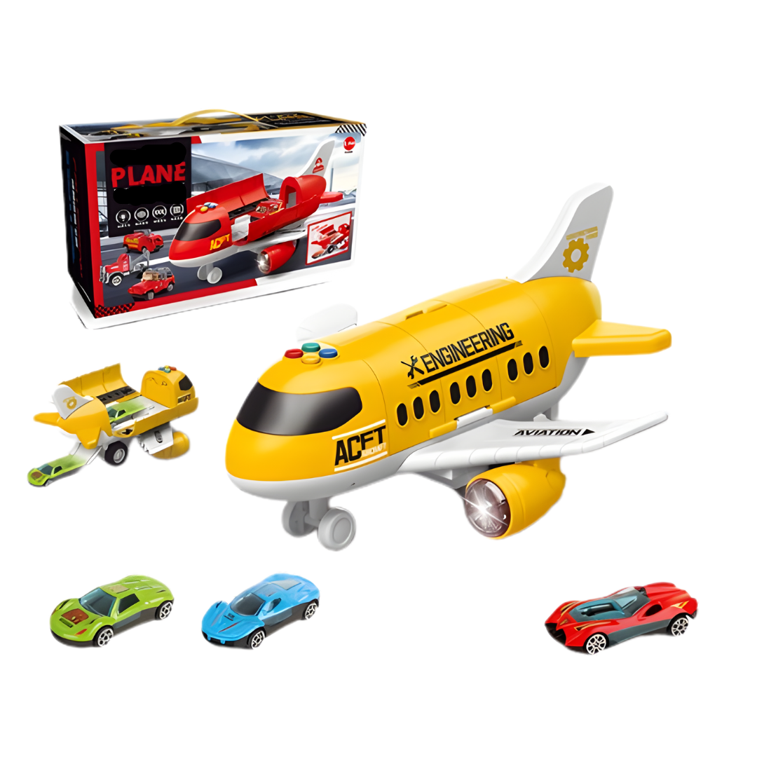 Kletshuts™ VehicleCarrier: Kæmpe Fly Transport Køretøjsholder Legetøj Sæt