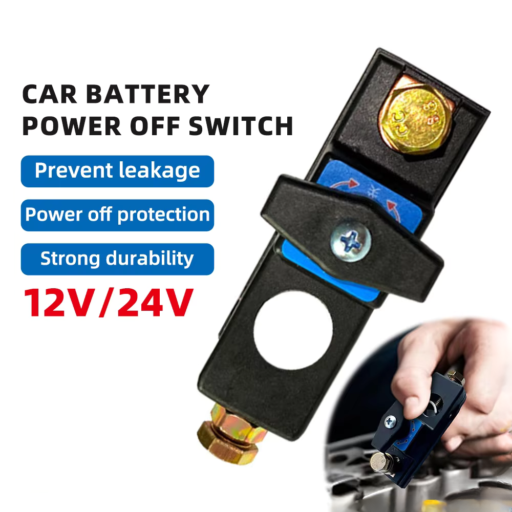 BatterySwitch 1+1 GRATIS - 12V / 24V Bilbatteri Afbryder Kontakt