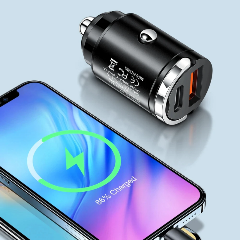 CarAdapter 1+1 GRATIS: Mini Universel Opladning Bil Mellemstykke