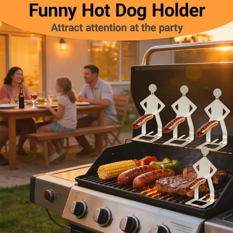 Globetrek° HotdogHolder 2+2 GRATIS: Sjov BBQ, Hotdog Og Pølse Grill Holder
