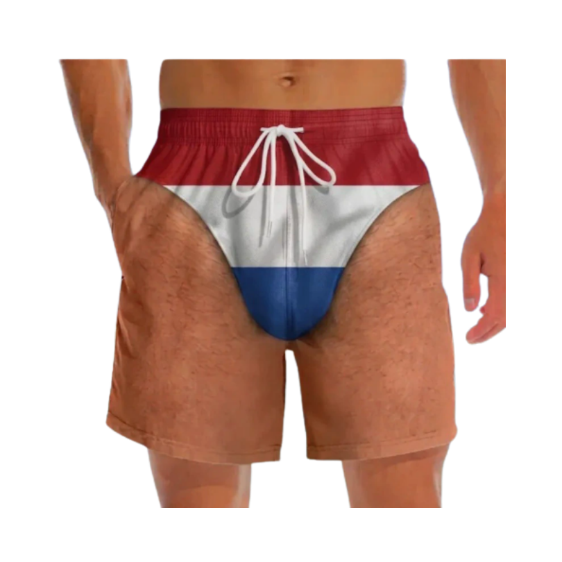 Icone™ SwimTrunks - Sjove Noviteter Prank Hårede Prints Badebukser