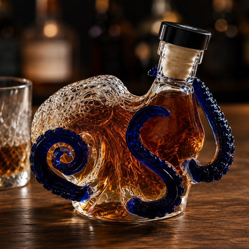KrakenBottle™ - Kraken Blæksprutte Formet Udgave Likør Glas Flaske