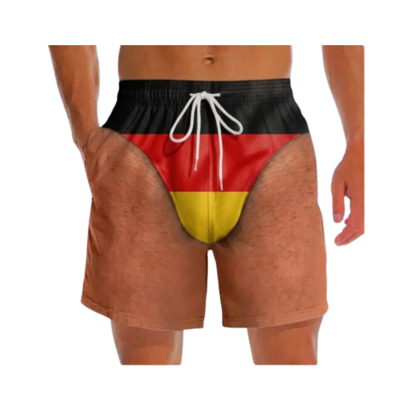 Icone™ SwimTrunks - Sjove Noviteter Prank Hårede Prints Badebukser