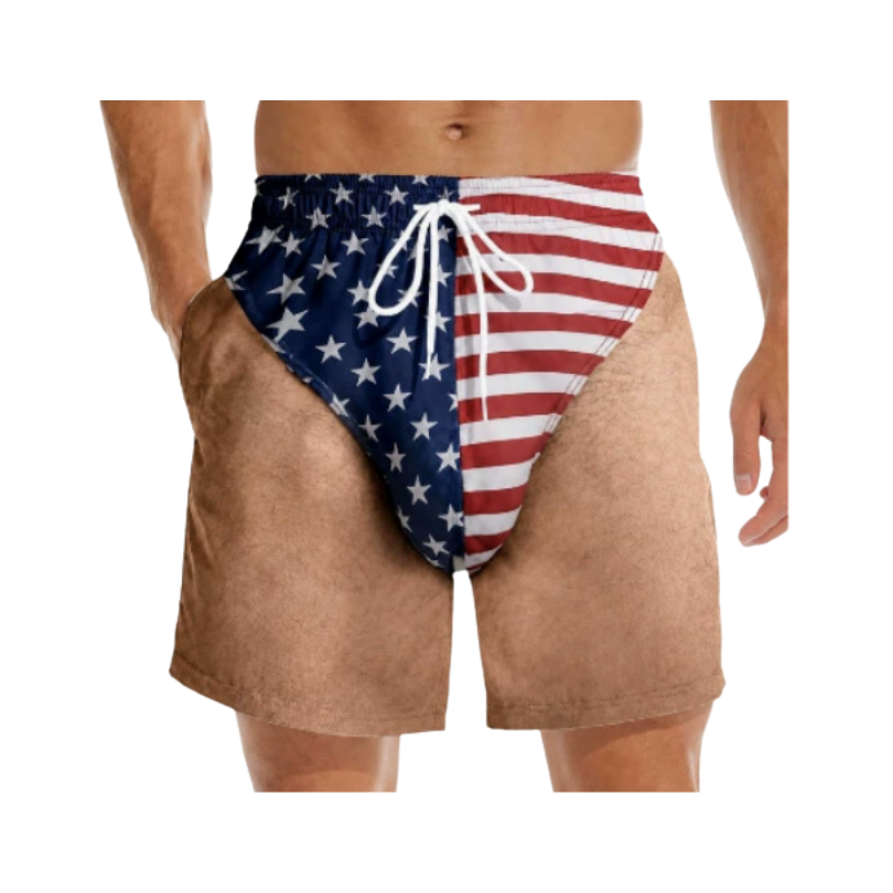 Icone™ SwimTrunks - Sjove Noviteter Prank Hårede Prints Badebukser