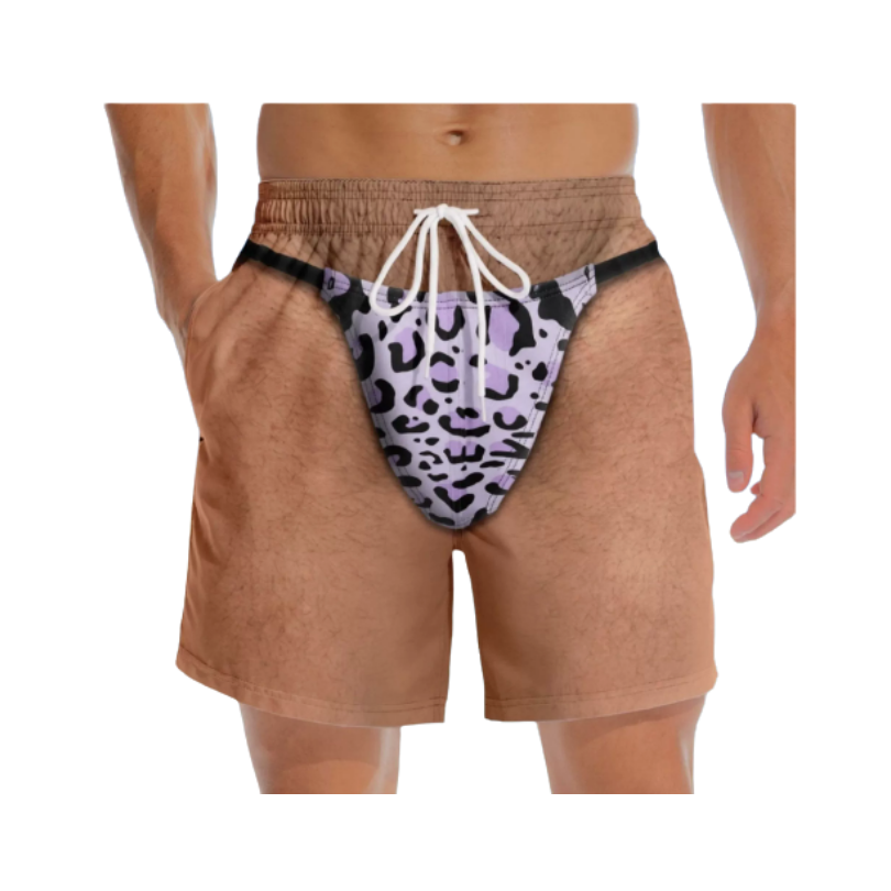 Icone™ SwimTrunks - Sjove Noviteter Prank Hårede Prints Badebukser