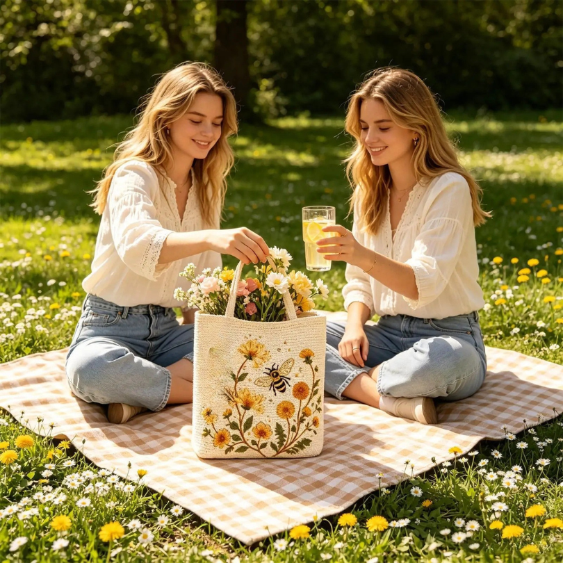 Icone™ SummerTote: Rummelig og Komfortabel Sommer Design Tote Bag