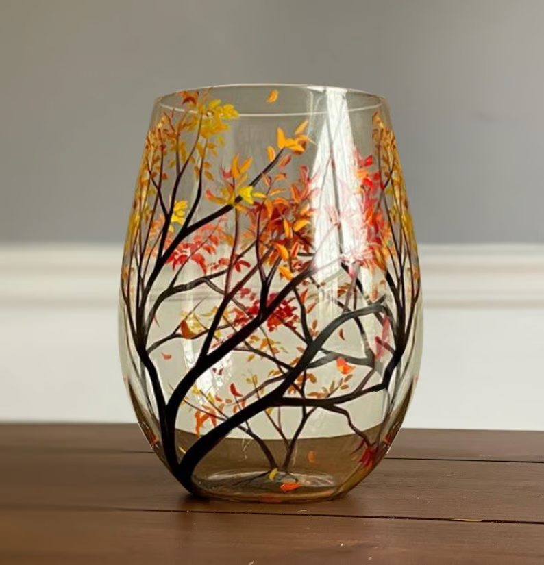 SeasonsGlass - Fire  Årstider Træ Vin Glas