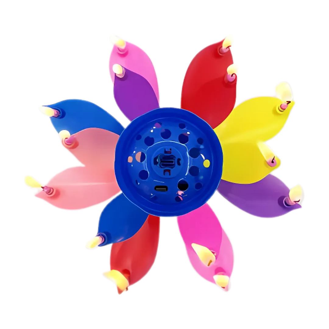 FlowerCandle 1+1 GRATIS: Magisk Blomst Fødselsdag Stearinlys