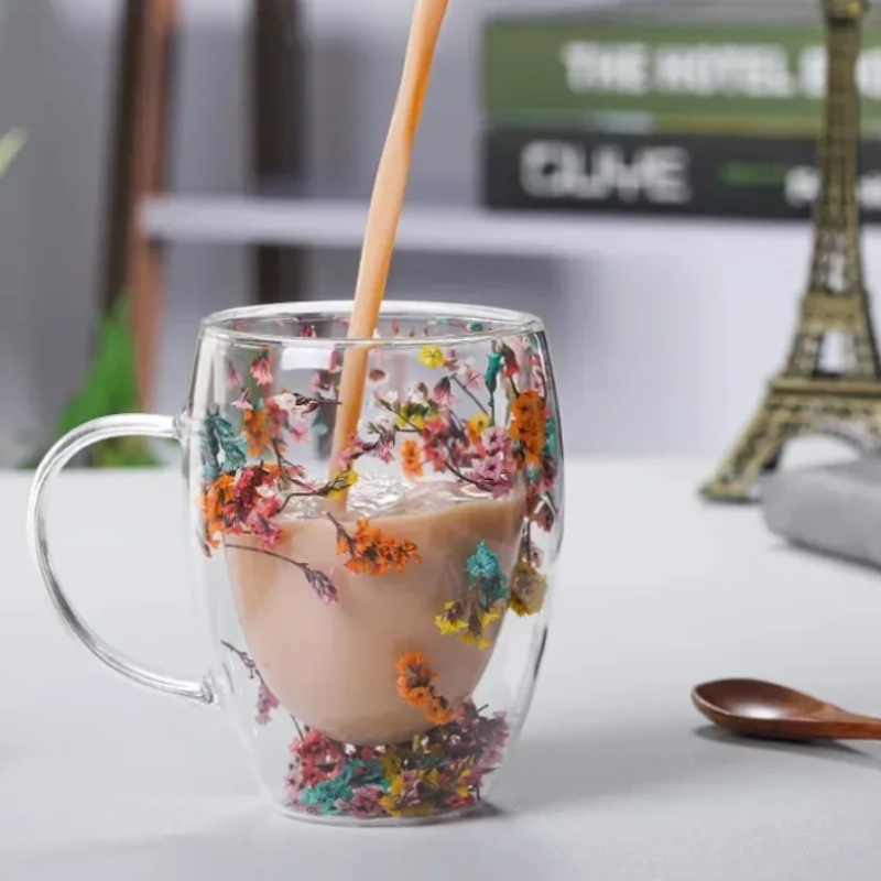 CrystalMug - Dobbelt Lagdelt Kreativ Glas Krus