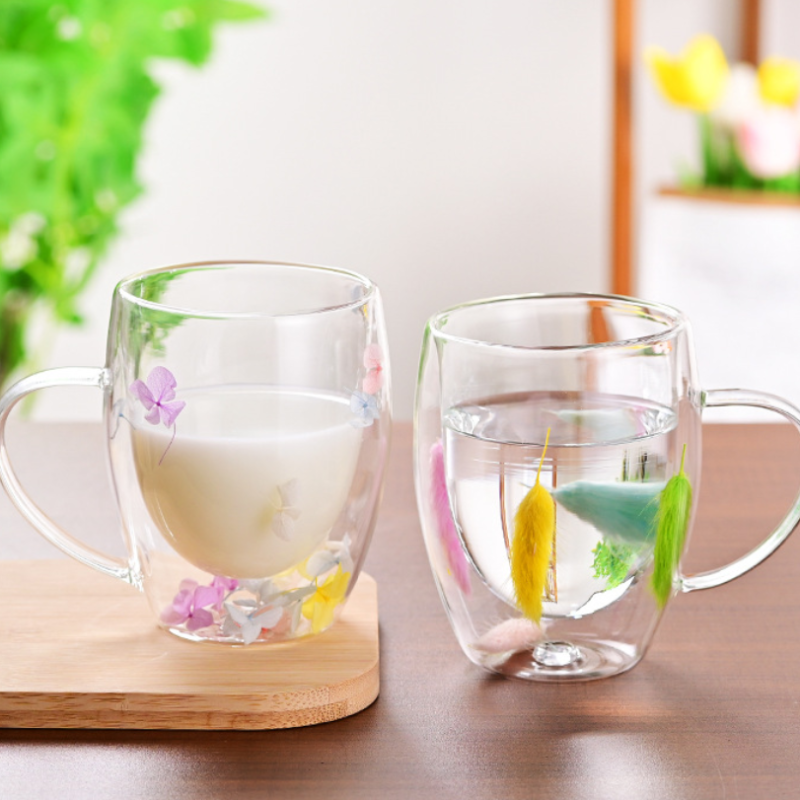 CrystalMug - Dobbelt Lagdelt Kreativ Glas Krus