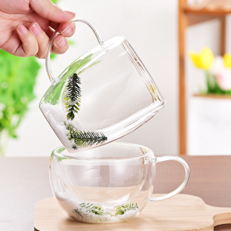 CrystalMug - Dobbelt Lagdelt Kreativ Glas Krus