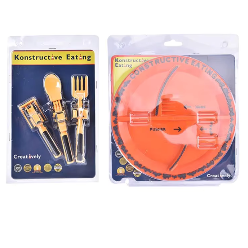 Kletshuts™ CarCutlery: Børn Konstruktion Bestik Sæt
