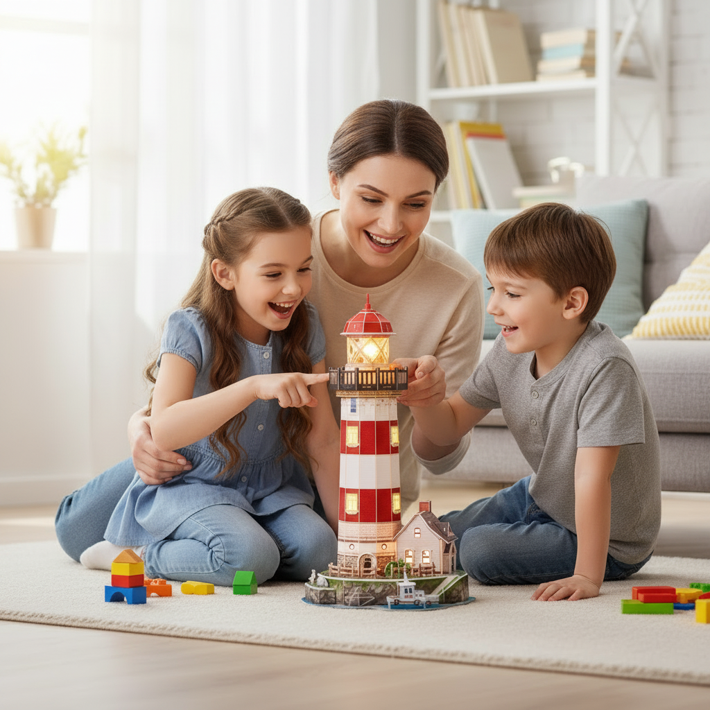 Kletshuts™ LighthouseSet: Kyst Fyrtårn Byggeklods Udstillingsmodel