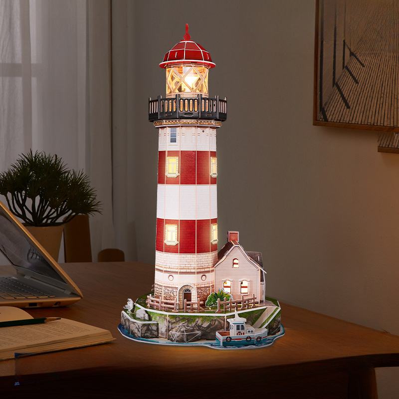 Kletshuts™ LighthouseSet: Kyst Fyrtårn Byggeklods Udstillingsmodel
