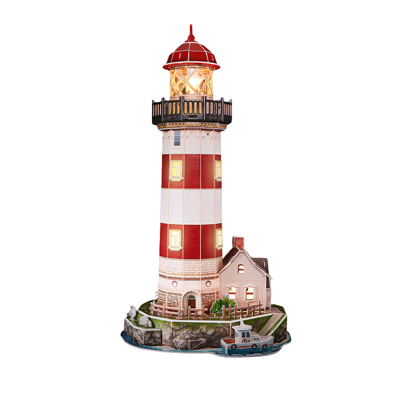 Kletshuts™ LighthouseSet: Kyst Fyrtårn Byggeklods Udstillingsmodel