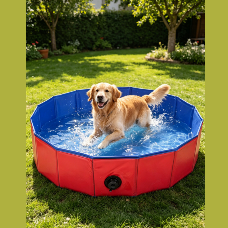 DogFri™ PawPool: Hundebad og Splash Sjov Sammenfoldelig Husdyr Swimmingpool