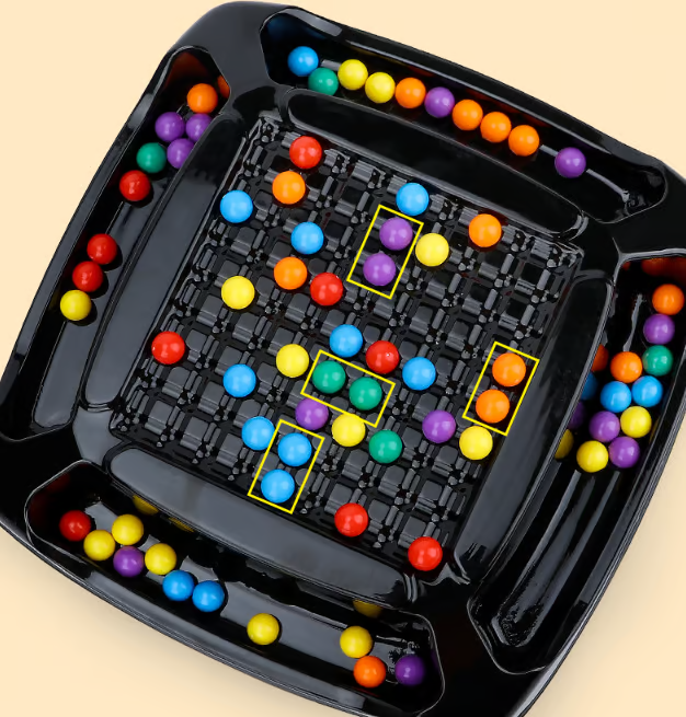 Kletshuts™ ColorGame: Intellektuel Regnbue Perler Eliminering Spil