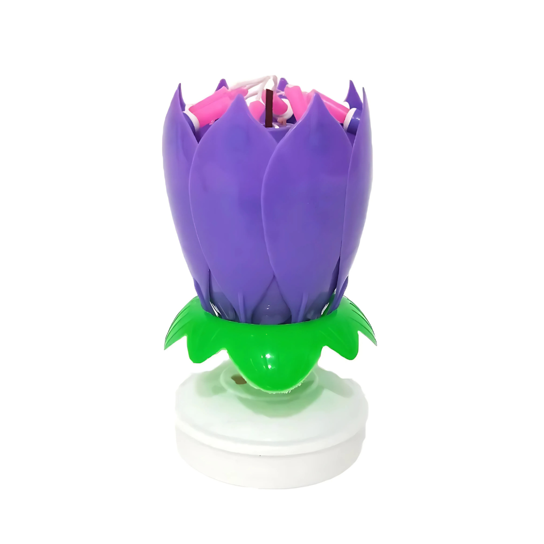 FlowerCandle 1+1 GRATIS: Magisk Blomst Fødselsdag Stearinlys
