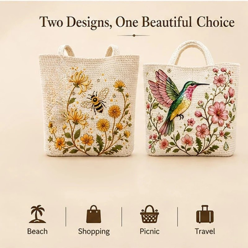 Icone™ SummerTote: Rummelig og Komfortabel Sommer Design Tote Bag